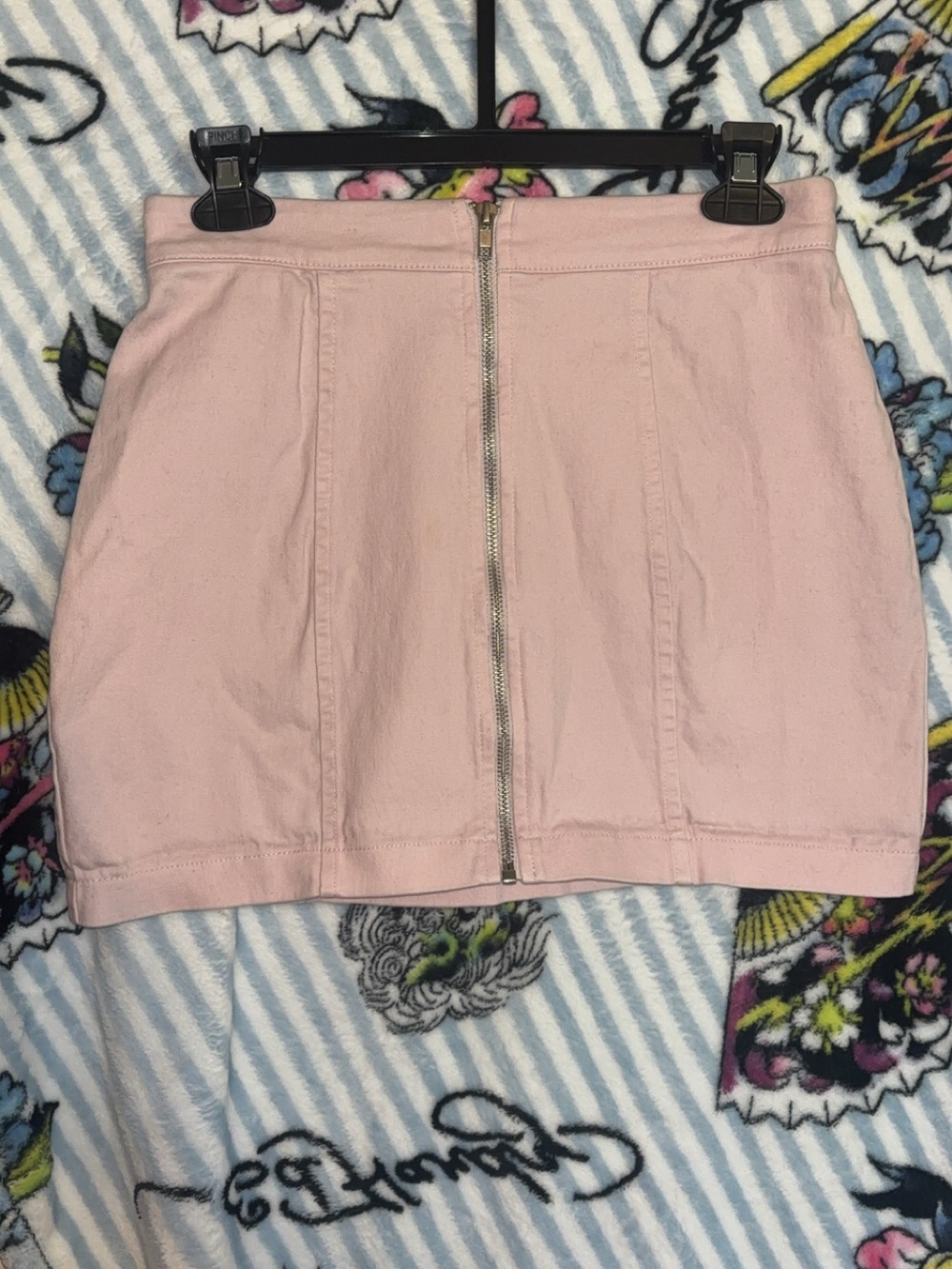 Forever 21 Light Pink Zip-Front Mini Skirt